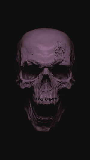 A Purple Skull With A Black Background Wallpaper