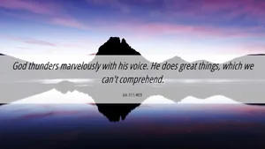 A Quote About The Mountains And The Sky With The Words, I Am Not Afraid Of The Thunder Wallpaper