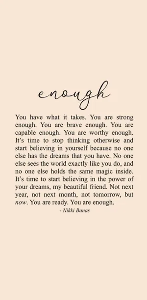 A Quote With The Words Enough On It Wallpaper