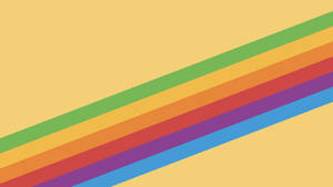 A Rainbow Colored Background With A Yellow Background Wallpaper