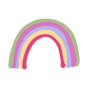 A Rainbow Is Drawn On A White Background Wallpaper