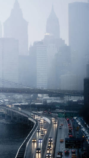 A Rainy Day In New York Iphone Wallpaper