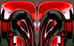 A Red And Black Abstract Design Wallpaper