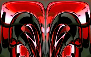 A Red And Black Abstract Design Wallpaper
