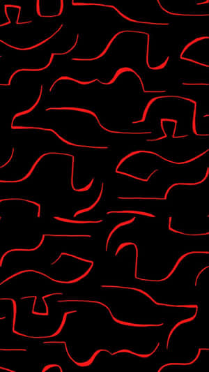 A Red And Black Pattern With A Lot Of Lines Wallpaper