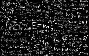 A Representation Of Scientific Formulas In Black And White Wallpaper