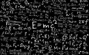A Representation Of Scientific Formulas In Black And White Wallpaper