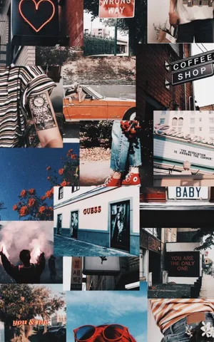 A Richly Detailed Vintage Collage Wallpaper