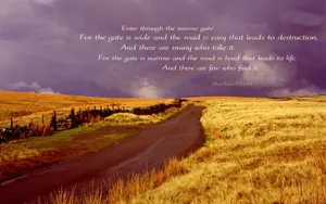 A Road With A Rainbow Over It Wallpaper