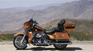 A Rugged Harley Davidson Motorcycle With Amazing Features. Wallpaper