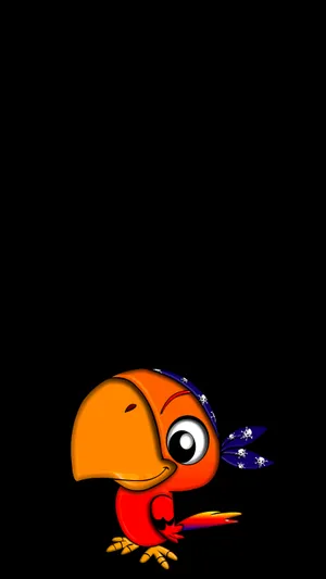 A Sassy Pirate Parrot Wallpaper