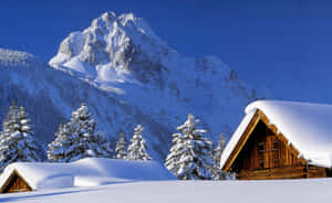 A Serene Scene In The Mountains Wallpaper