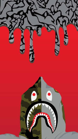 A Shark With A Red Background And A Red Shark Wallpaper