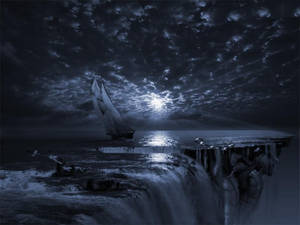 A Ship Sailing Toward The End Wallpaper