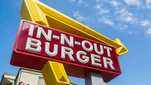 A Sign For In - Out Burger Wallpaper