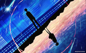 A Silhouette Of Mitsuha And Taki From The Movie 