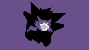 A Silhouette Of The Pokemon Gengar's Evolution Wallpaper