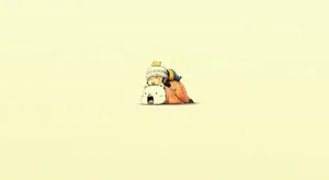 A Simple Anime Character Enjoys A Quiet Afternoon Wallpaper