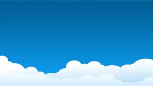 A Simple Cartoon Sky And Clouds Wallpaper