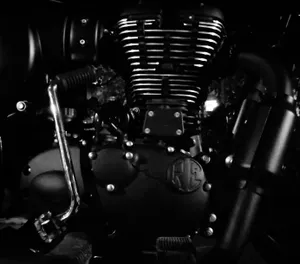 A Single Engine Motorcycle Oozing Strength And Power. Wallpaper