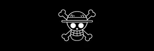 A Skull And Crossbones Logo On A Black Background Wallpaper