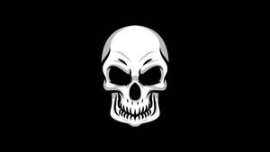 A Skull On A Black Background Wallpaper