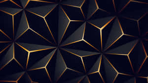A Sleek Black And Gold Desktop Design Wallpaper