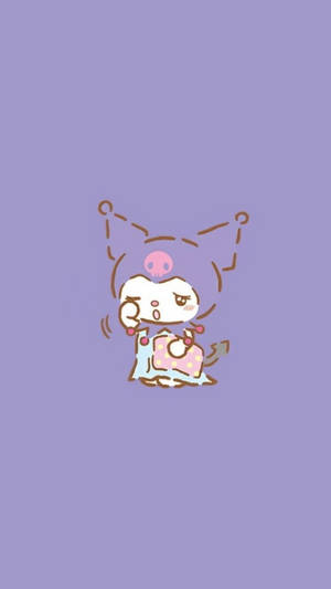 A Sleepy My Melody Kuromi Background Wallpaper