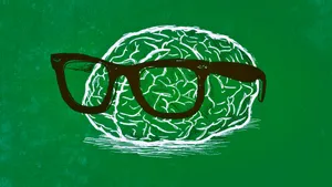 A Smart Brain Embracing Its Inner Geek Wallpaper