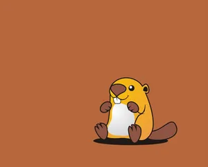 A Smiling Beaver Cartoon Comes To Life! Wallpaper