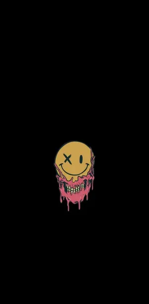 A Smiling Face With A Black Background Wallpaper