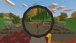 A Sniper Rifle Scope In Unturned Wallpaper