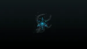 A Snowflake On A Black Background Wallpaper