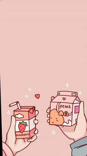 A Soothing Pastel Peach Landscape Bathed In The Gentle Light Of A Setting Sun Wallpaper