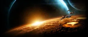 A Spaceship Adventure In Outer Space Wallpaper