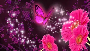 A Sparkling Pink Butterfly Is A Sign Of Hope And Beauty. Wallpaper