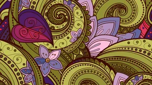 A Spiraling Pattern Of Southwest Blues Wallpaper