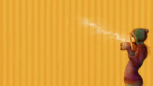 A Splash Of Cool Orange Wallpaper