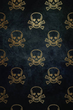 A Spooky Skull Pattern Wallpaper