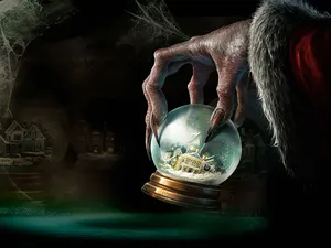 A Spooky Yet Festive Christmas Wallpaper