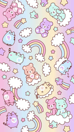 A Sprinkle Of Joy And Good Vibes - A Cute Rainbow Of Pastels. Wallpaper