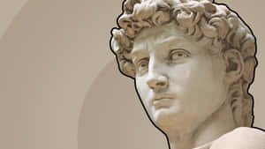 A Statue Of A Man With Curly Hair Wallpaper