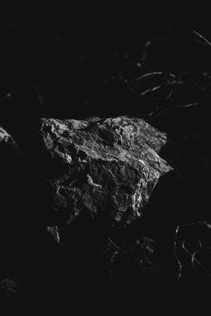 A Stone In Black And White Wallpaper