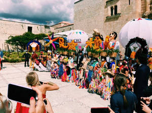 A Street Festival In Oaxaca Wallpaper