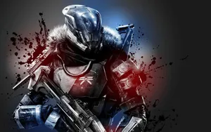 A Striker Titan Ready For Combat In The World Of Destiny 2 Wallpaper