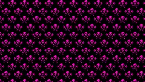 A Stunning And Eerie Pink Skull Wallpaper