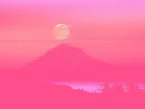 A Stunning Pink Neon Light Aesthetic Against A Dark Background. Wallpaper