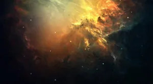 A Stunning View Of Burning Cosmic Dust And Galaxy In Outer Space Wallpaper
