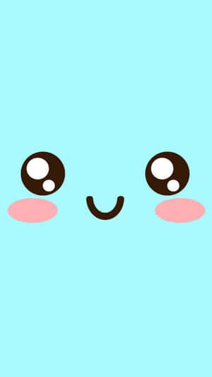 A Stylish And Cute Blue Iphone Wallpaper