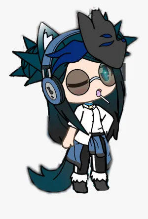 A Stylish Tomboy Playing Gacha Life Wallpaper